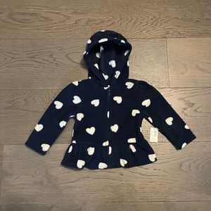 Old navy girls warm fleece hoodie sz 12-18M NWT
